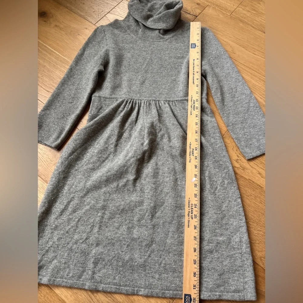J.Crew wool turtleneck babydoll style dress womens small gray
